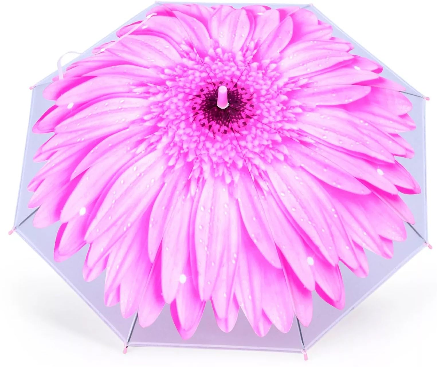 chaatewala ™ Light Pink Big Sunflower Umbrella, Transparent Umbrella Romantic Flower Transparent Clear Flowers Bubble Dome Umbrella Unisex, Floral Umbrella Umbrella, Umbrella for Kids, Umbrella for Women, Men-picture-43
