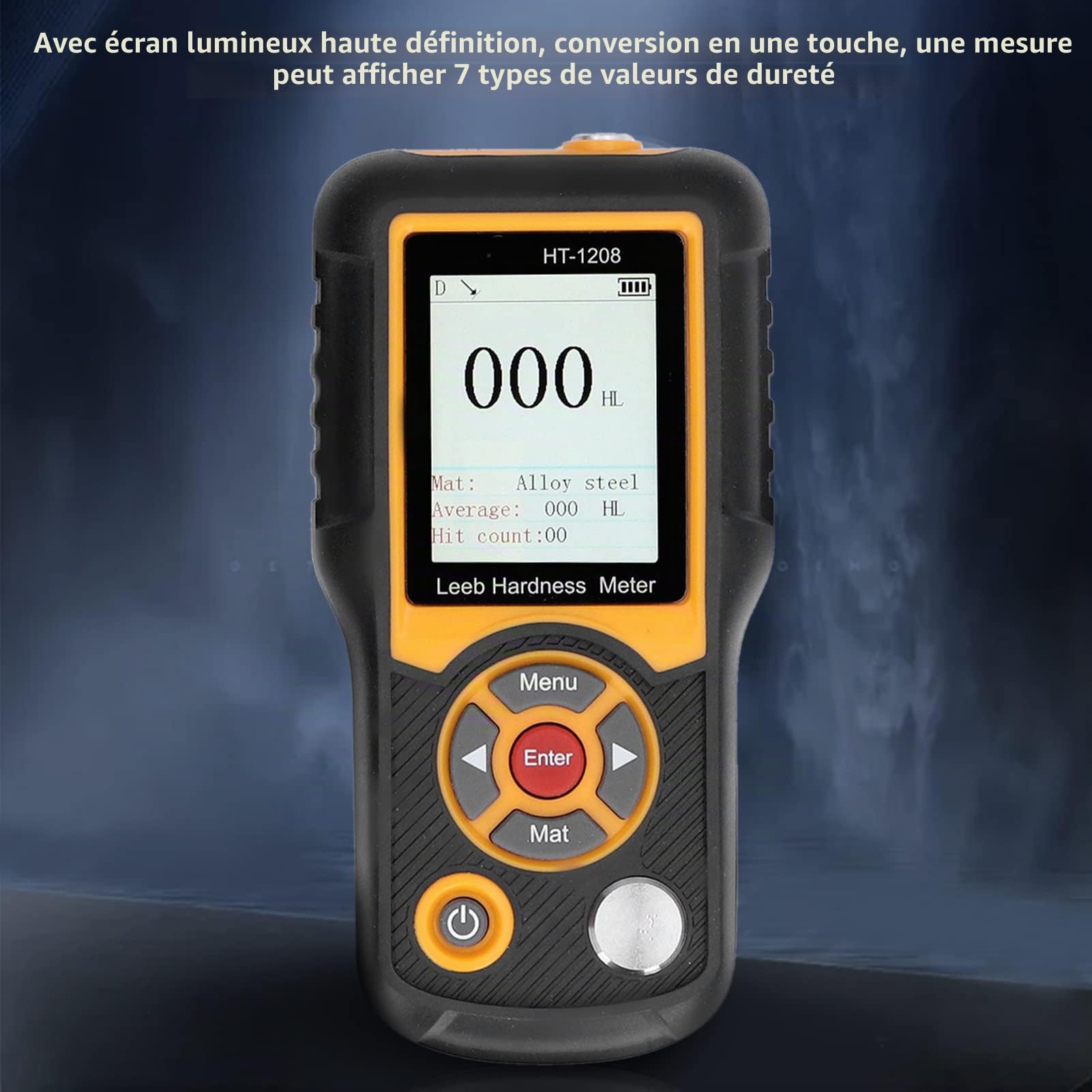 Testeur de dureté, 170 à 960 HL Testeur de Duromètre pour Métaux HL HRA HRB HRC HB HV HSD, 40 Ensembles de Données, Compteur de dureté Professionnel pour la Fabrication de Machines