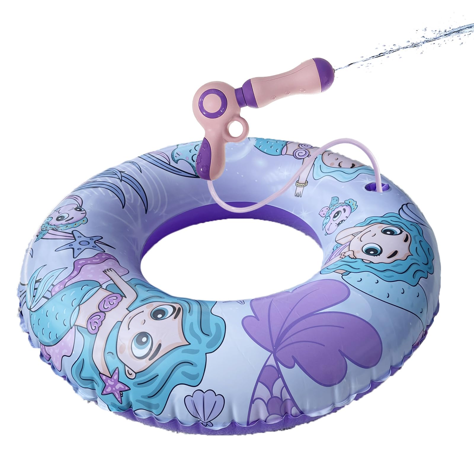 Inflatable Pool Float with Water Gun, Floaties for Adults Teens and Kids, Pool Toys for Kids Ages 8-12, Beach Inner Pool Tubes for Floating, Summer