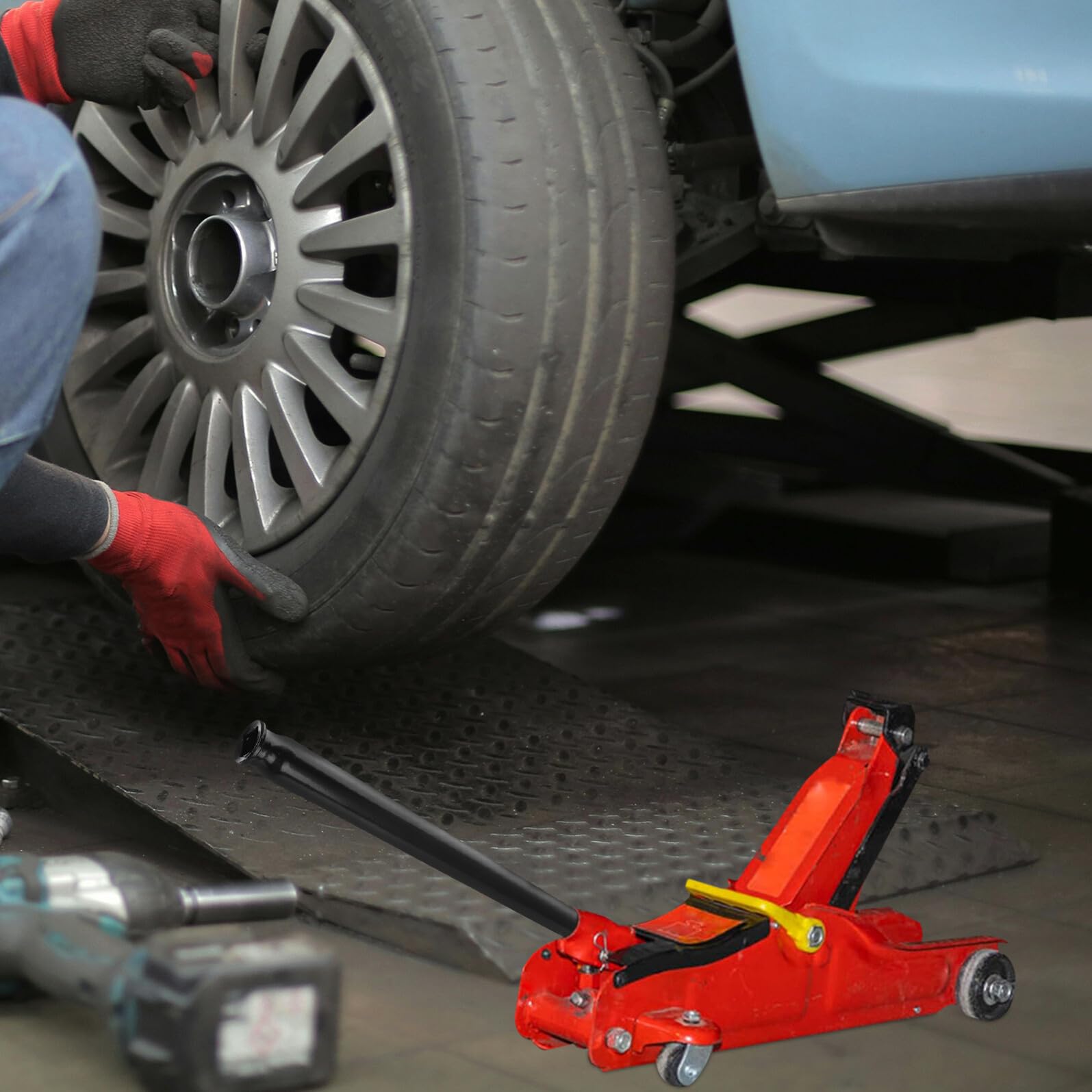 Manico Idraulico Orizzontale per Martinetto Auto Maniglia Sostitutiva Salvaspazio e Portatile per Uso Domestico e Veicolare Impugnatura Leva Facile da Installare e Trasportare