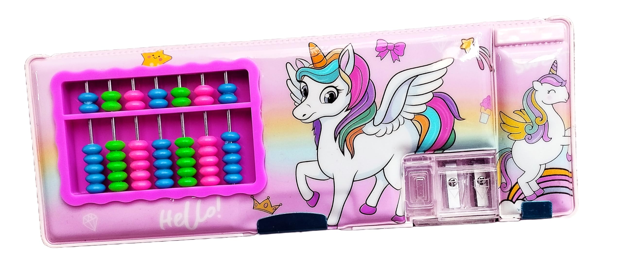 TECHNOCHITRA Plastic Unicorn Pencil Box With Integrated Abacus For Girls - Pink (B0CPM4F54T) Amazon Price History, Amazon Price Tracker