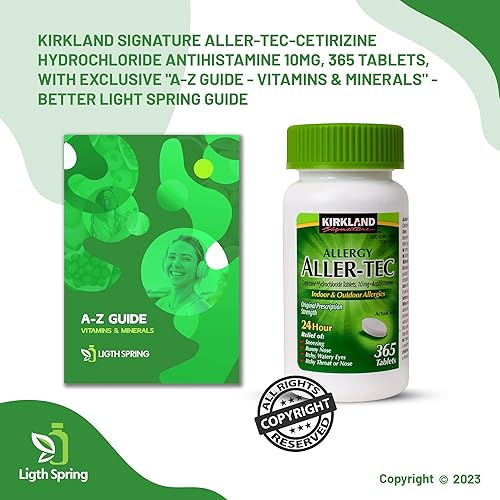 Miniatura 2 de Kirkland Signature Aller-Tec - Tabletas de clorhidrato de cetirizina de 10 mg sin somnolencia, 365 unidades con vitaminas y minerales exclusivos, de