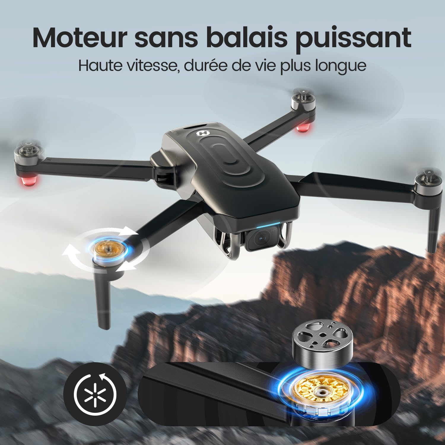 Holy Stone HS175G GPS-Drohne mit 8K EIS, faltbarer FPV-Quadcopter für Erwachsene und Anfänger, bürstenloser Motor, Follow-Me, Kreisflug, Höhenhaltung, 60 Min Flugzeit, unter 249 g, C0