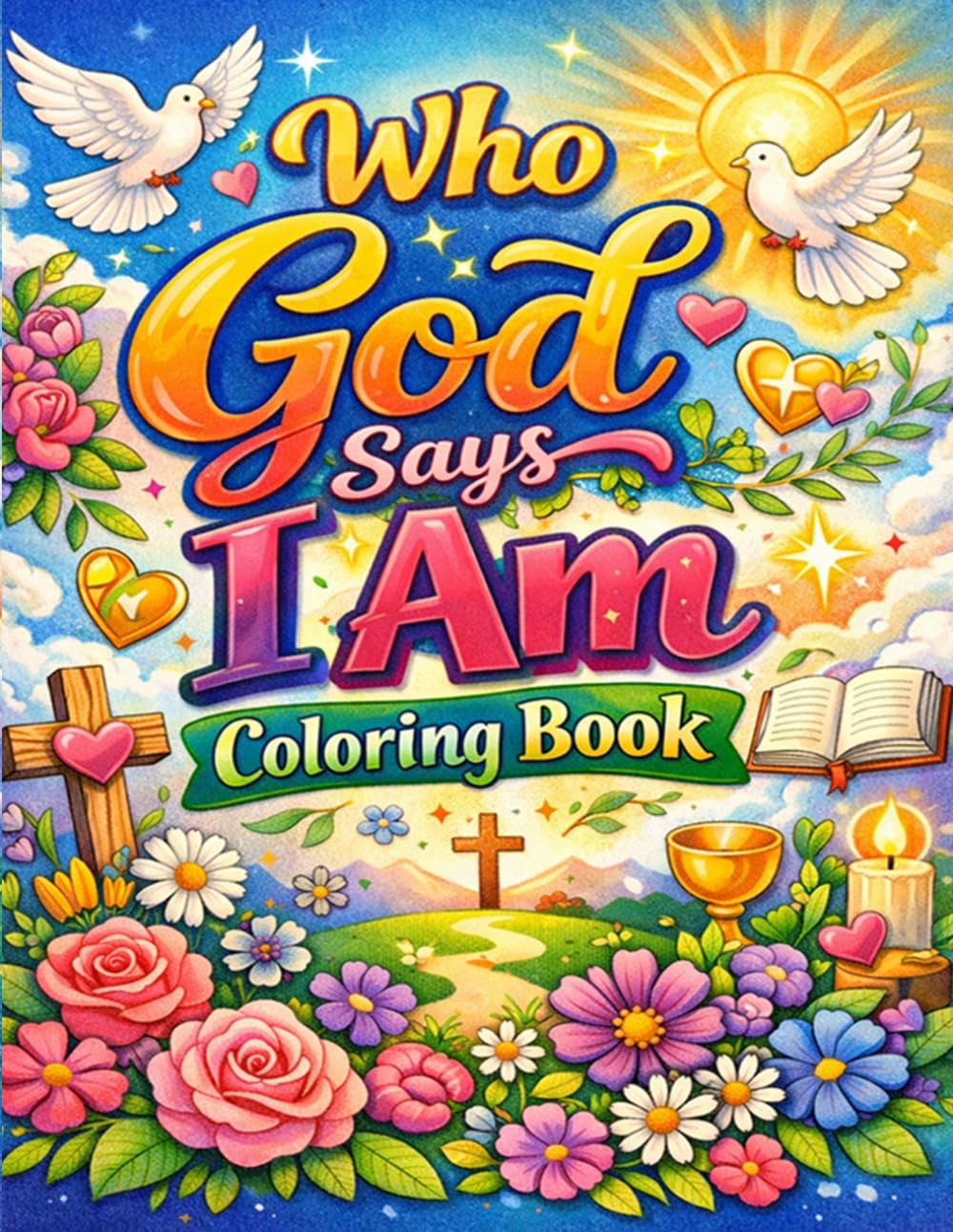 Who God Says I Am Coloring Book: Biblical Affirmations for Faith, Joy, and Inner Peace
