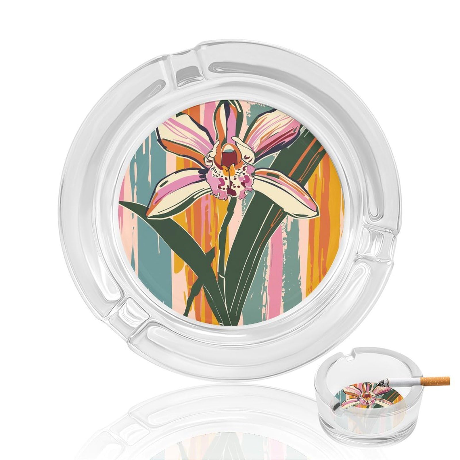Cendrier en verre de table pour intérieur extérieur et bureau