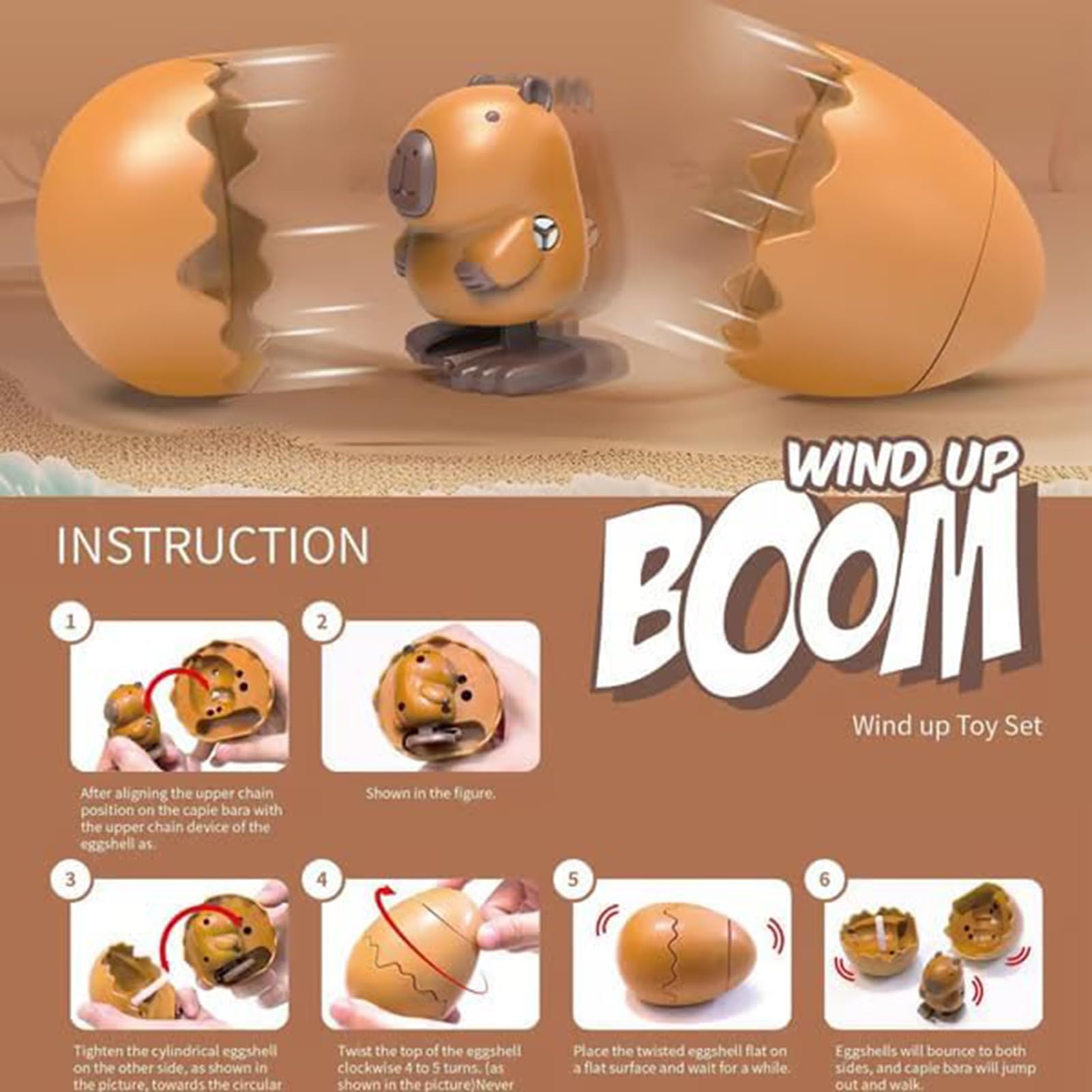 CHENRI 2026 Easter’s Gift, Wind-Up Animal Hatching Surprise Egg - Image 4