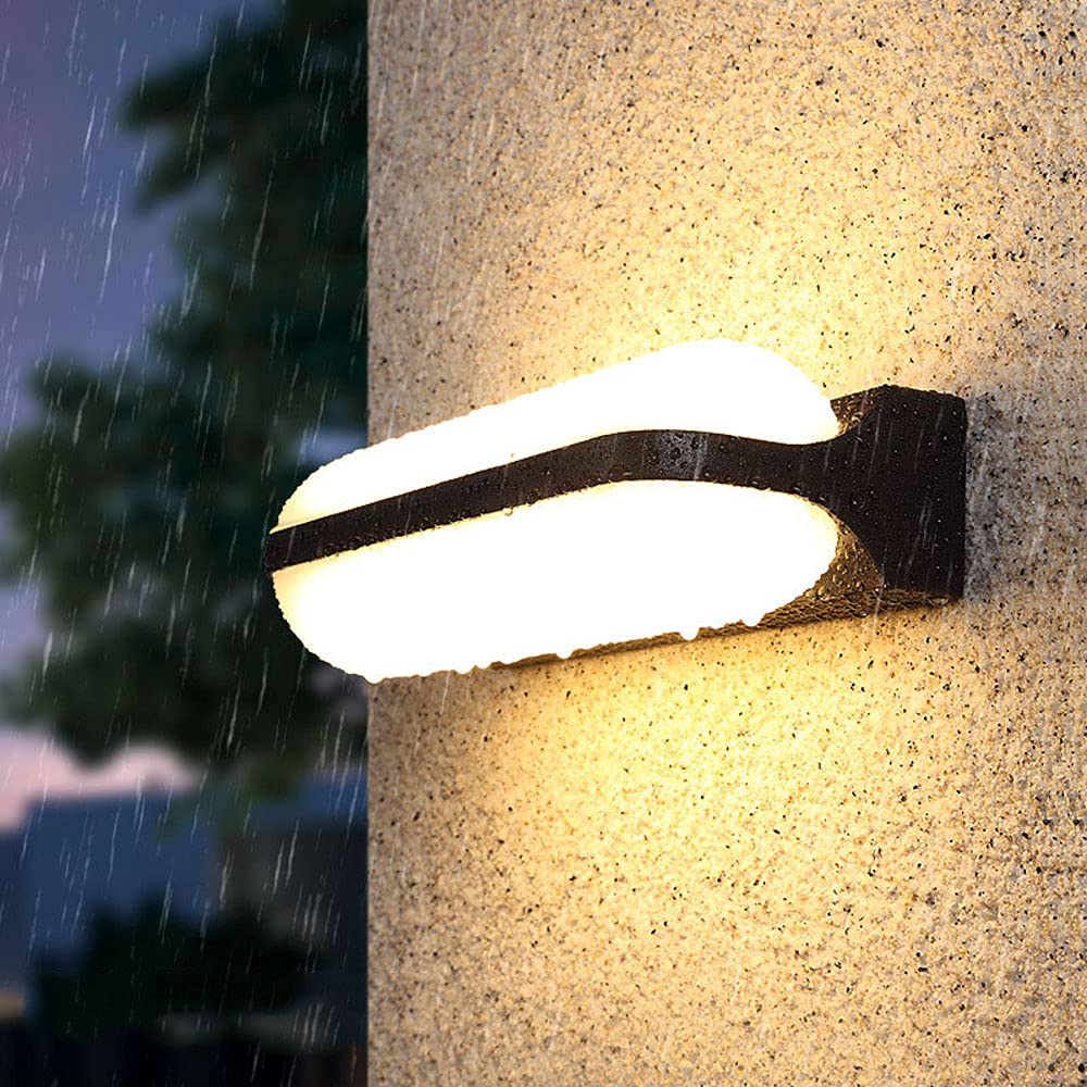 Kinkiet Zewnętrzny Led Ip65, Wodoodporny, Lampa Ścienna Z Oświetleniem Góra-Dół, Aluminiowa Lampa Ścienna Do Oświetlenia Ganku, Zewnętrzne Latarnie Ścienne, Lampy Do Ogrodu, Patio, Balkonu I Korytarz