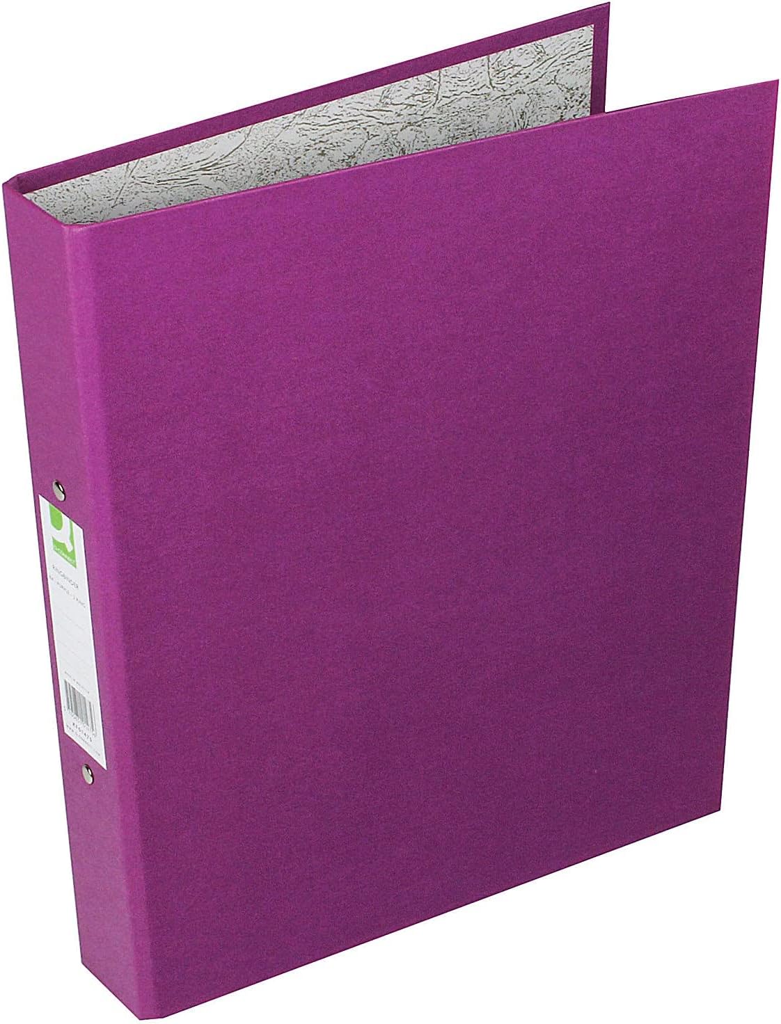 QConnect KF01475 2Ring Binder A4 25mm PaperBacked PurplePack of 10