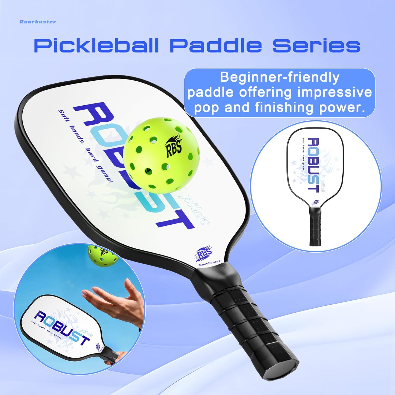 Pickleball Paddles Set of 2 or Single Option-Fiberglass or Carbon Fiber Face – Durable Solo Paddle or Complete Set with Balls & Carry Bag – Improved Spin & Precision