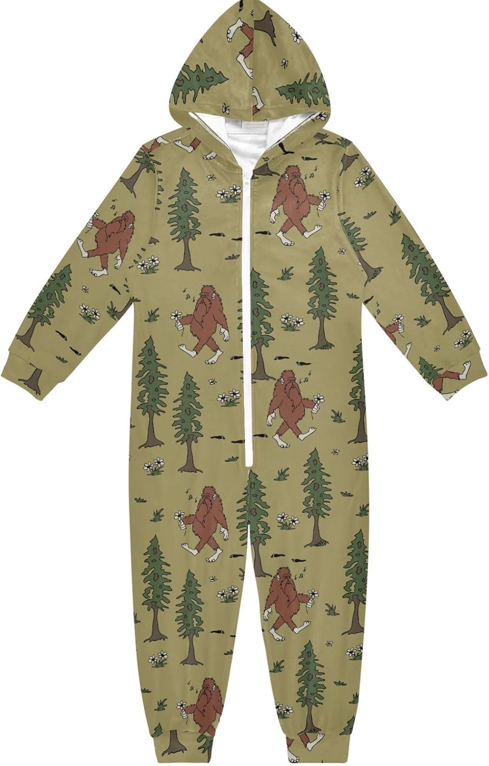 Cartoon Animal Unisex Onesie Pajamas One-Piece Costume Hooded Sleepwear Jumpsuit 4-14Y