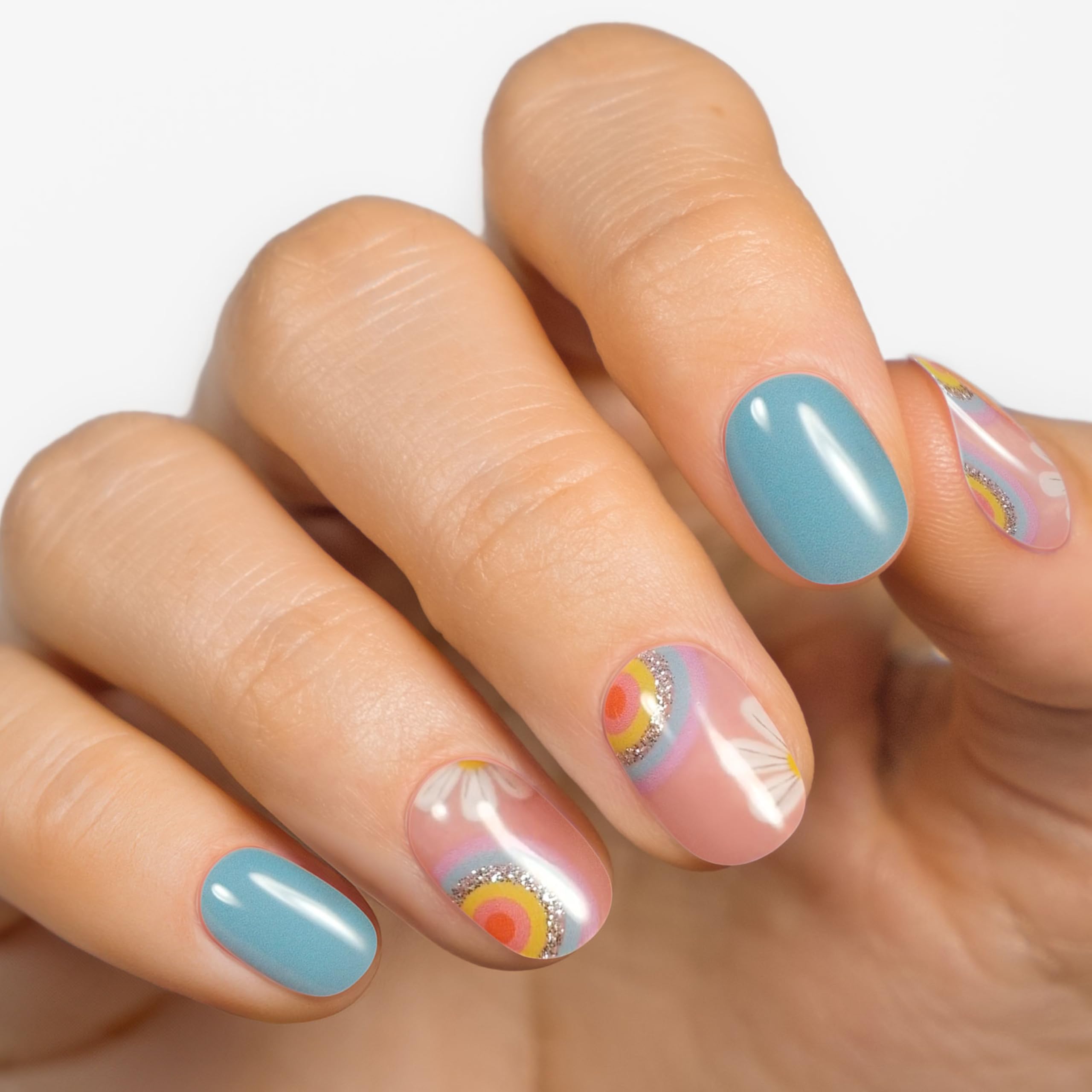 MOYOU LONDON Semi Cured Gel Nail Strips, 20 Pcs. Waterproof Gel Nail Wraps, Cures in Sunlight or UV/LED Lamp - Image 2