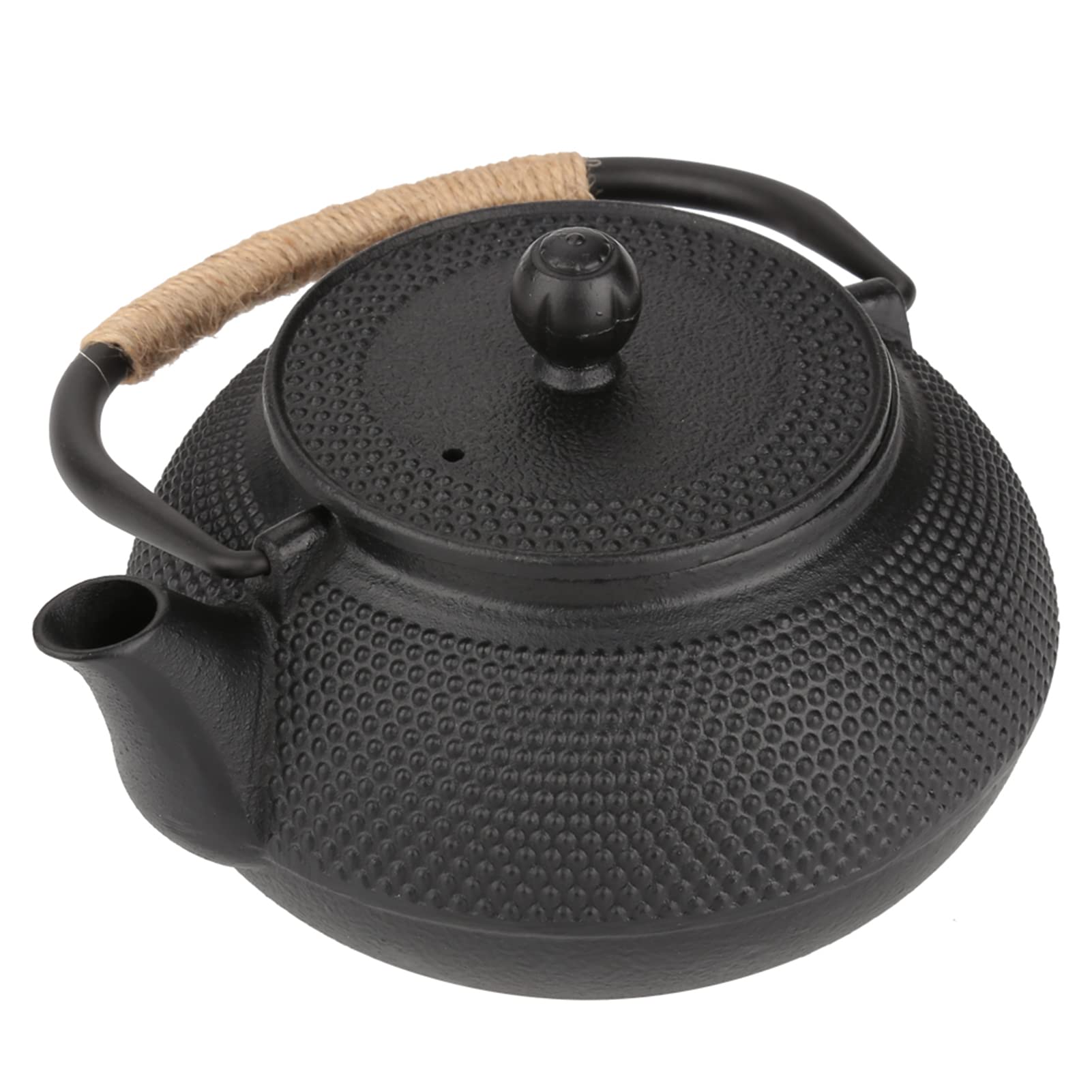 Teiera in ghisa stile giapponese da 800 ml con infusore con filtro rimovibile per preparare tè sfuso in foglie Tè nero tisana Materiale in ferro colore nero durevole conser