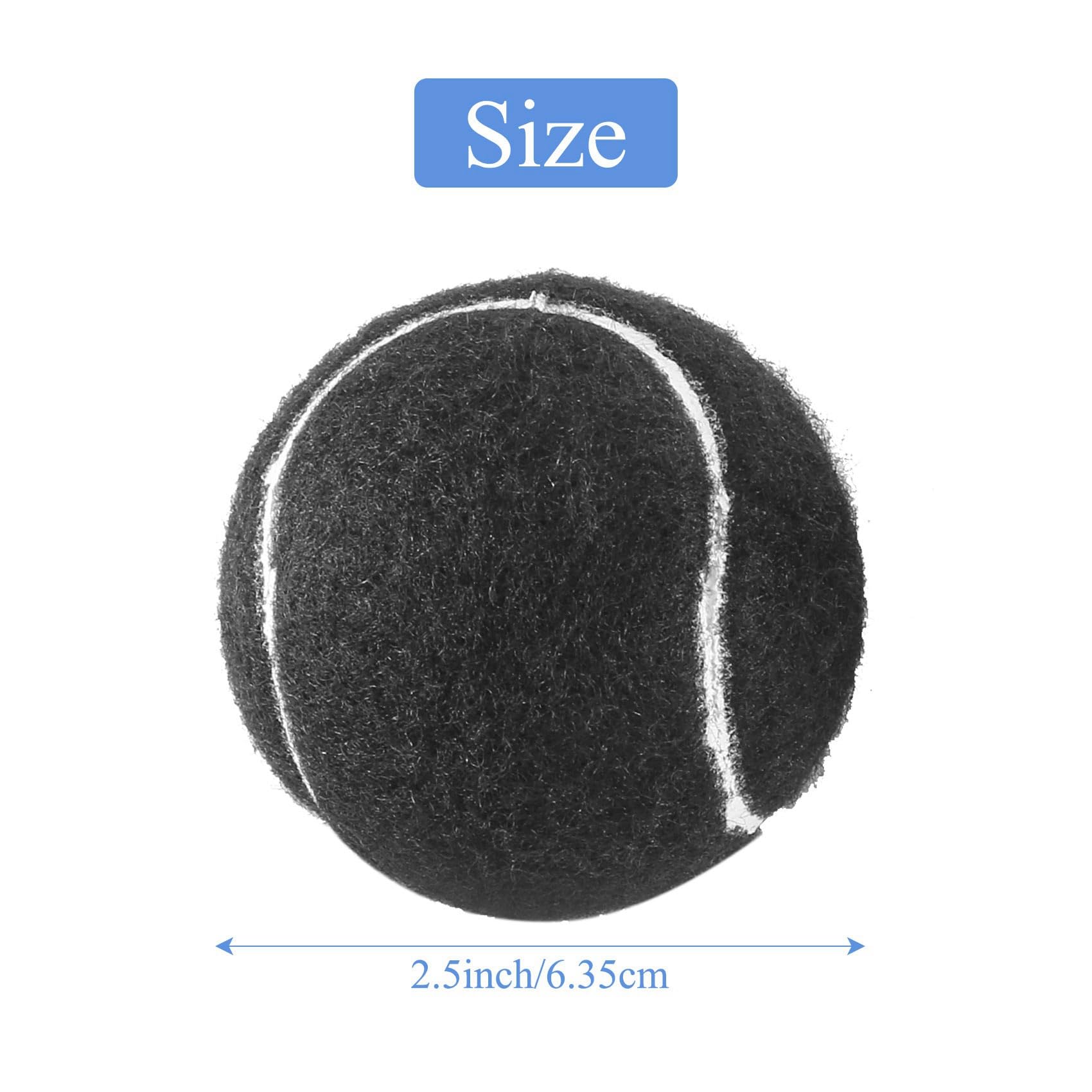 2 Piezas Pelota de Tenis Precortada para Patas de Muebles y ProteccióN del Piso, Cubierta de Almohadilla de Fieltro Resistente y Duradera, Negro