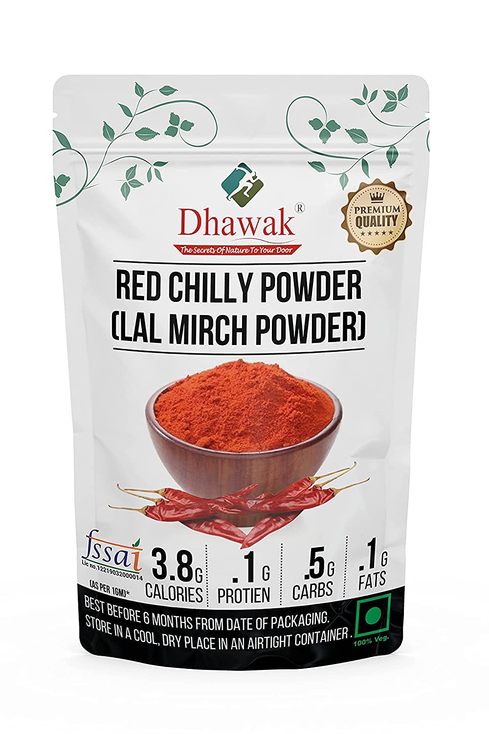 Dhawak Red Chilly Powder - 400 Grams (Mathania Mirch)