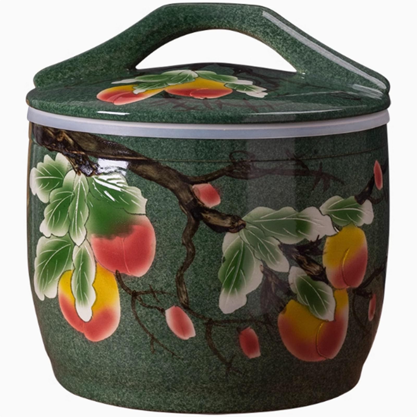 Ixtregzjkm A Rice Bucket Storage Jar, Chinese Rice Jar, Ceramic Rice Jar With Lid, Cereal Dispenser, Oatmeal Container, Large Irtight Storage Container, Flour Container, Coffee Jar, Irtight Ceramic Rice Box