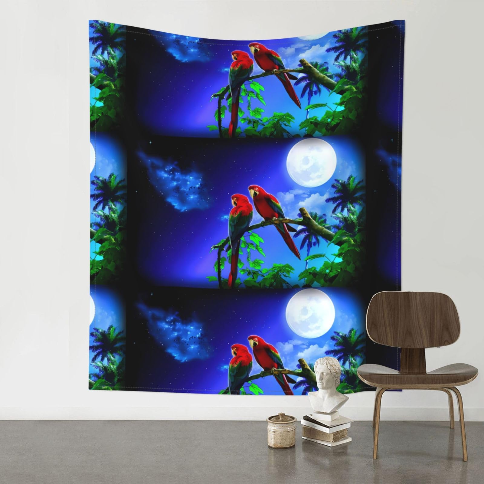 YYHHAOFA Parrot Prints 60x51in Wall Tapestry - Durable Polyester Throw Blanket for Dorm Decor, Beach Picnics & Versatile Room Layering