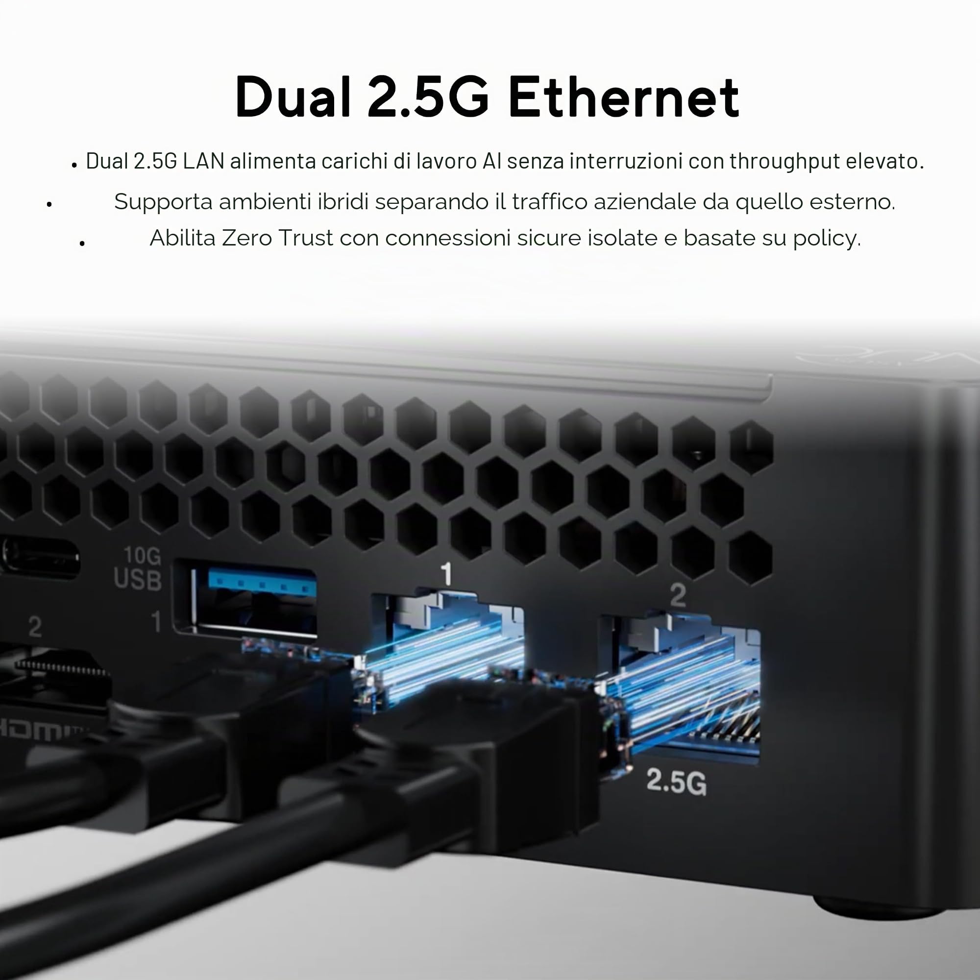 ASUS NUC 16 PRO, Intel Core U5 325, Barebone (No Ram/SSD), Nero | DDR5-5600, Scheda Grafica Integrata, Wi-Fi 7, Bluetooth 6, Ethernet 2,5G, Compatibile con Windows 11 Pro e Windows 11 Home