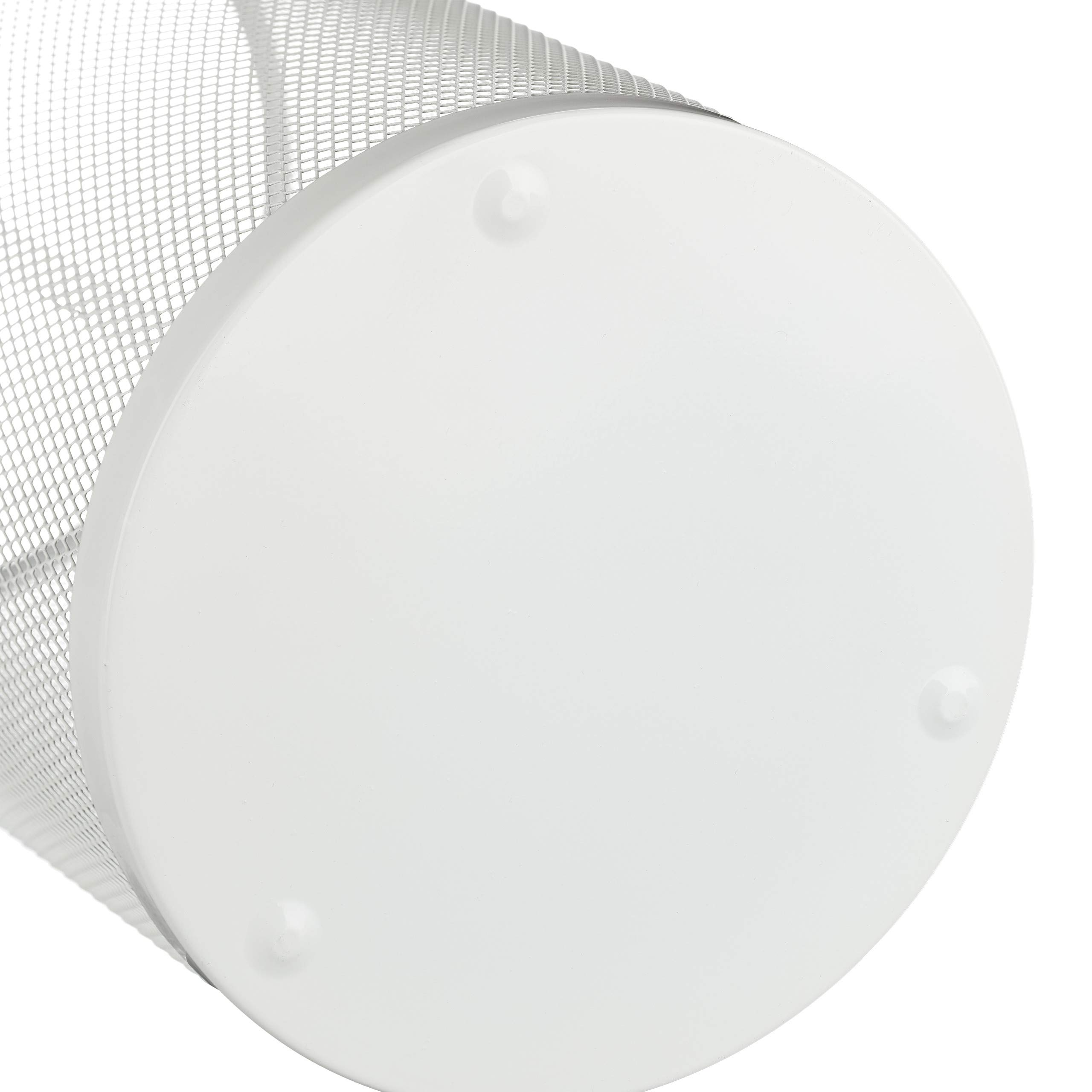 Relaxdays Portaombrelli, Porta Ombrelli & Bastoni da Passeggio, Rotondo, Metallo, Decorativo, 49,5 x 26 cm, Bianco