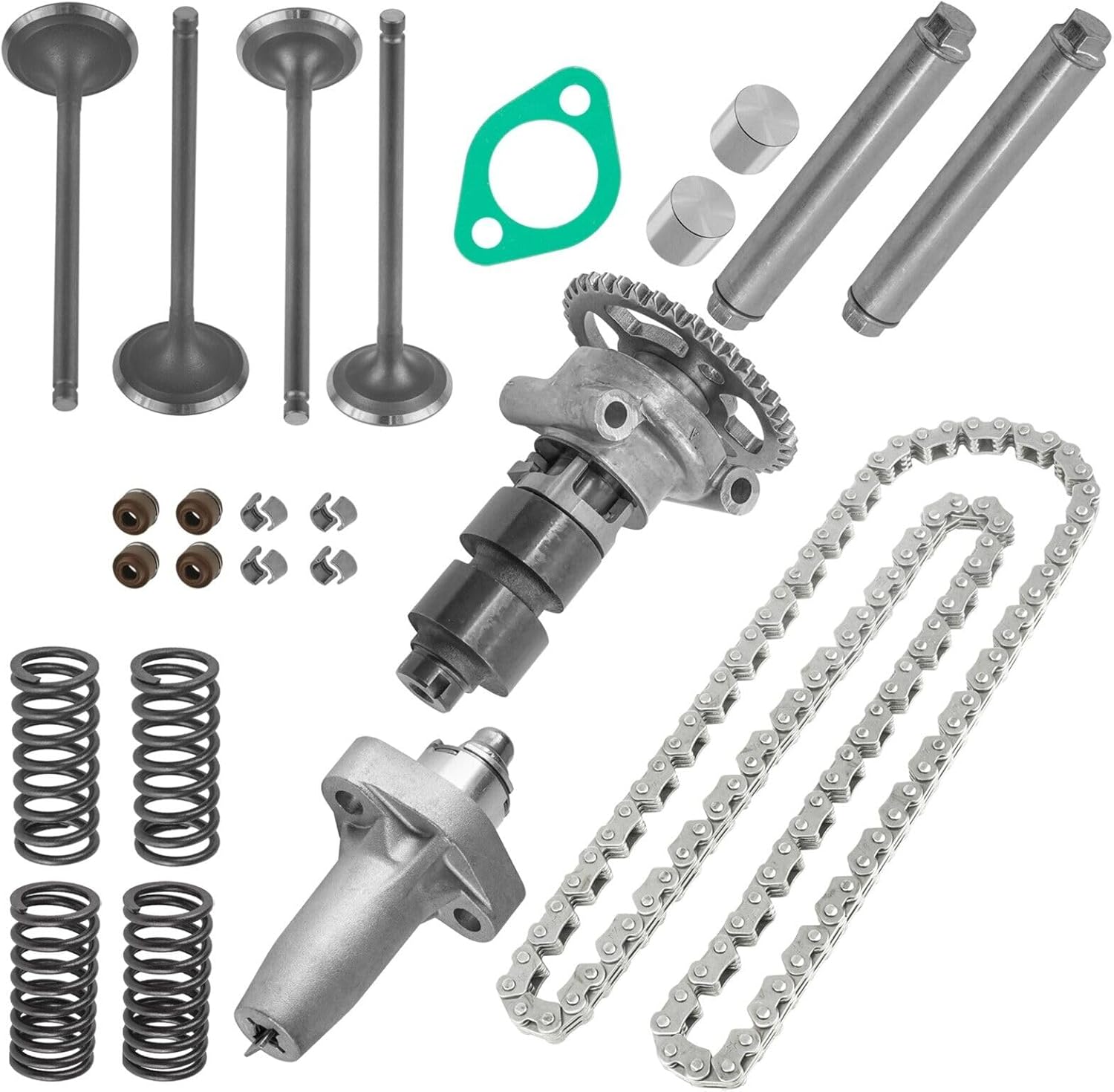 Caltric Camshaft And Valve Kit Compatible with Honda Foreman Rubicon 500 TRX500FA 2005-2009 2011-2014 / Foreman Rubicon 500 TRX500FGA GPSCAPE 2005-2008