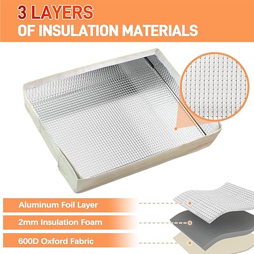 Miniatura 3 de Cubiertas de aire acondicionado para interior de 21 pulgadas de ancho x 15 pulgadas de alto x 3.5 pulgadas de profundidad, resistente al viento e