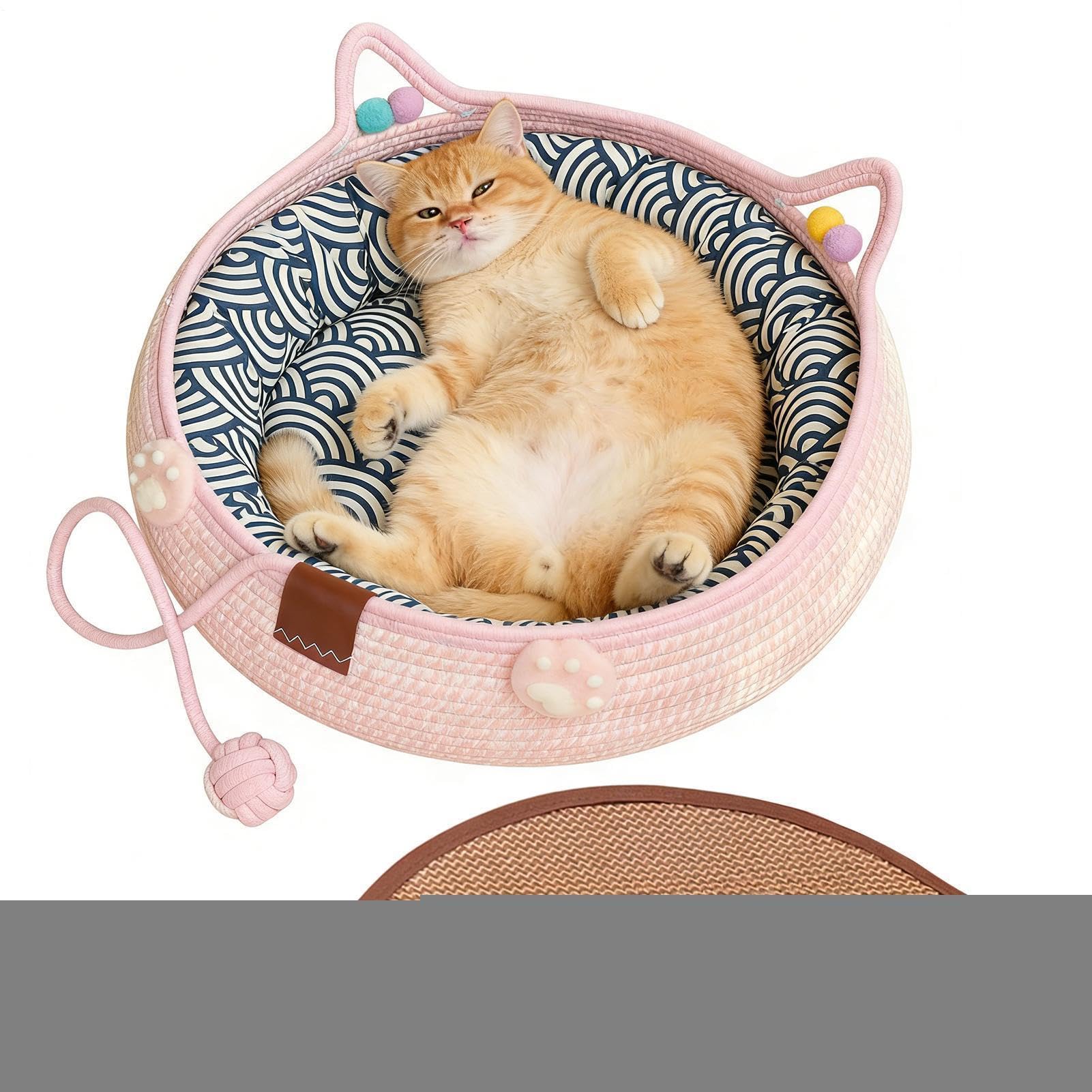 Lit pour chat moelleux et coussin douillet pour chiot en intérieur