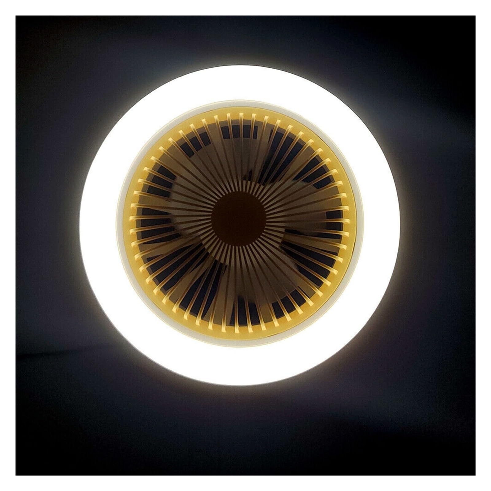 E27 LED Ventilatore da soffitto Lampada a 3 velocità Ventola di raffreddamento Telecomando Luce Dimmerabile Plafoniera elettrico ventilatore Raffreddamento Silenzioso(Style 2)