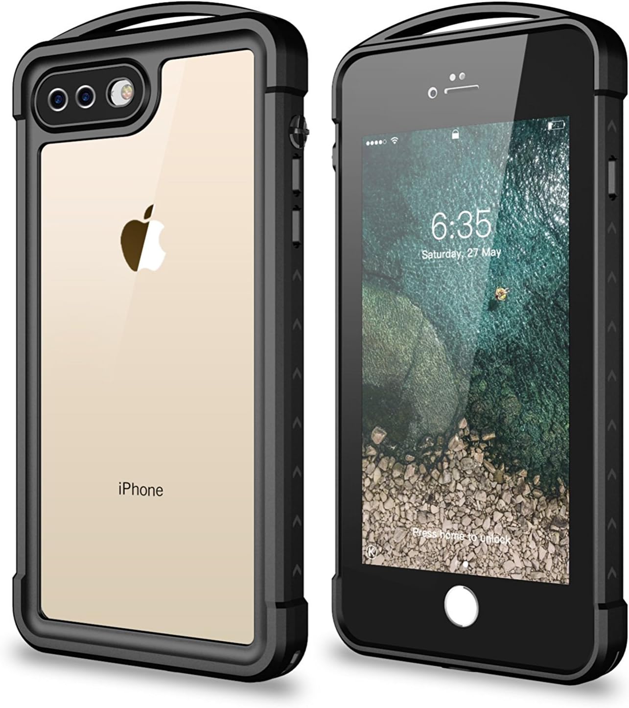 iPhone 7 Plus/iPhone 8 Plus Waterproof Case, Waterproof Shockproof Dirtproof Full Body Protective Cover with Built-in Screen Protector Underwater Case for Apple iPhone 7 Plus/iPhone 8 Plus 5.5 inch