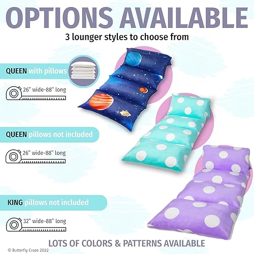 Miniatura 72 de Tumbona para niña. Fundas hechas de suave felpa de primera calidad. Perfecta para leer, mirar televisión, y fiestas de pijamas. Rosa Polka,Coches