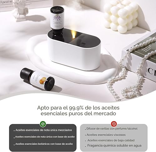Miniatura 6 de Difusor sin agua para aceite esencial, difusor de aromaterapia con aroma a pilas, mini difusores de aroma con 3 modos de niebla intermitente, inicio