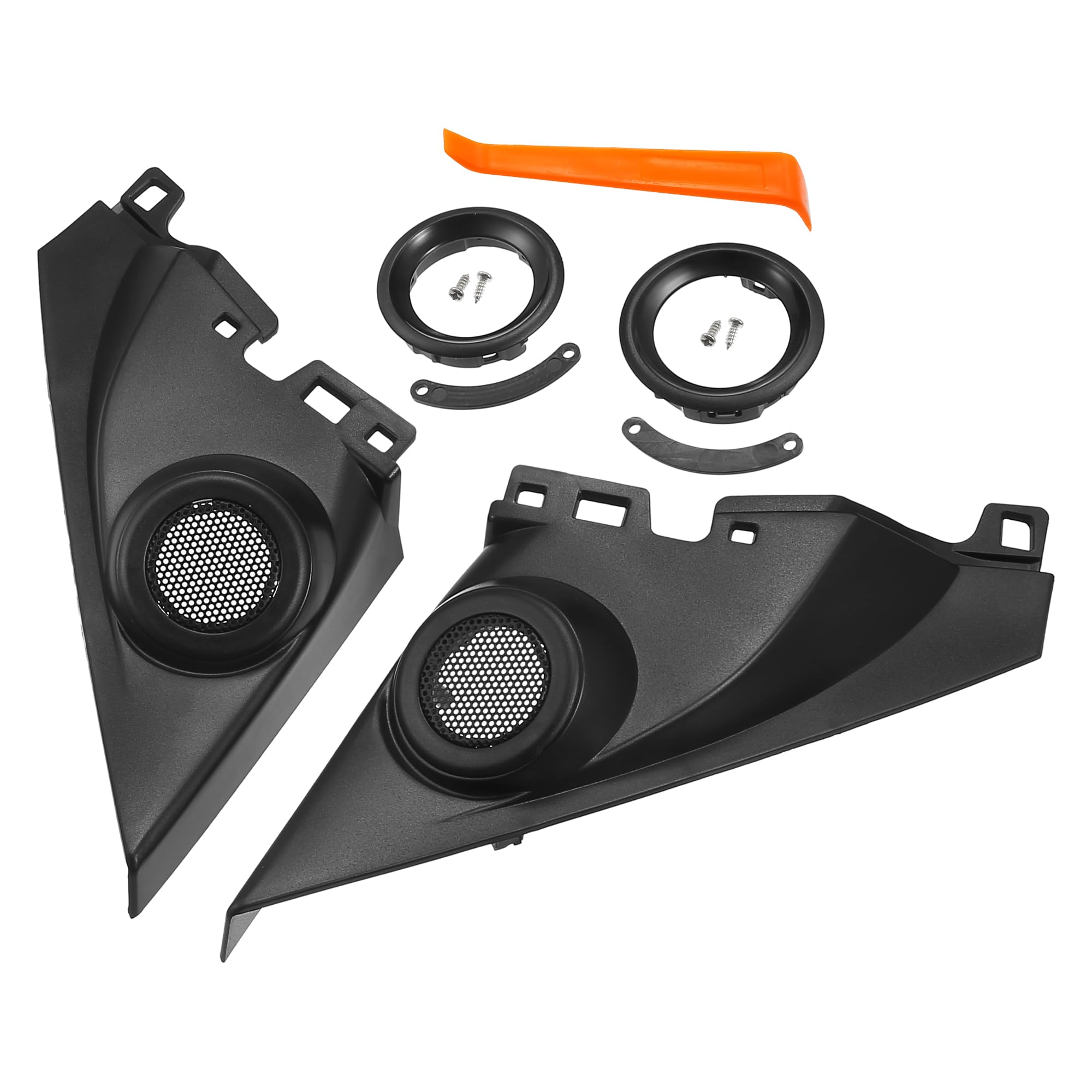 ACROPIX Interior Front Car Door Speaker Window a Pillar Cover Trim Tweeter Speaker Panel Fit for Honda Civic 2016-2019 with Screwdriver and Screws ABS Black - Pack of 2-image-5