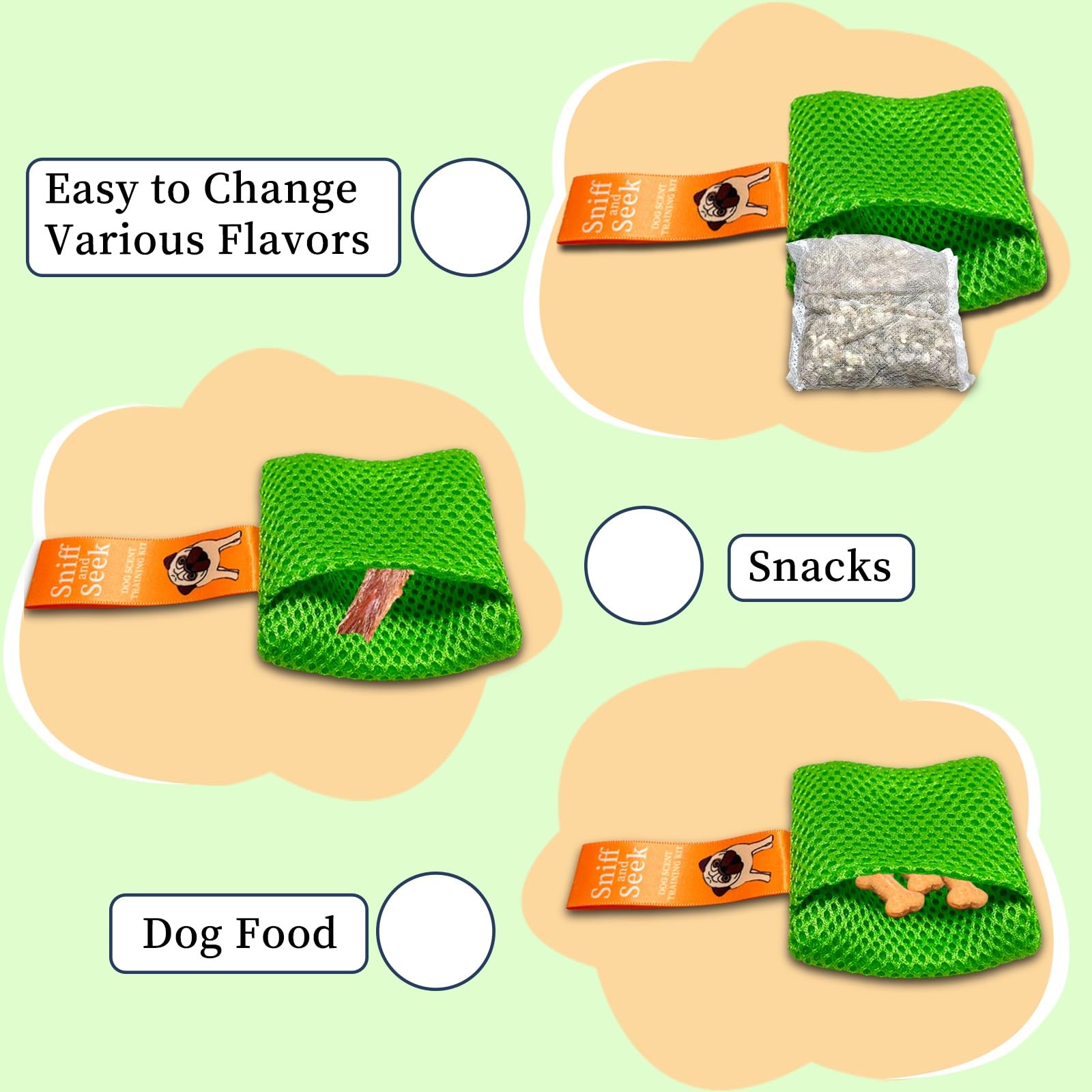 Kit de Entrenamiento de Aroma para Perros, Juegos cerebrales para Perros, Juguetes para esconderse y Buscar, Juegos para Perros, Divertido Trabajo de Nariz para Perros, Juguetes para