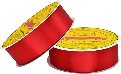 Miniatura 276 de Cinta de satén verde esmeralda de doble cara de 1-1/2 pulgadas x 50 yardas, cinta de poliéster verde esmeralda para envolver regalos, muy adecuada