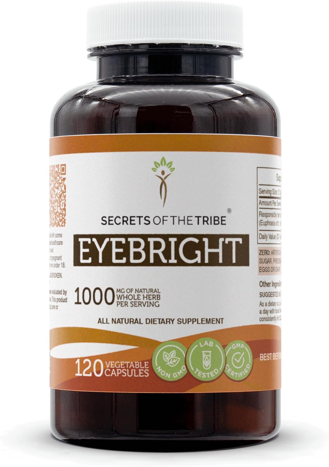 Secrets of the Tribe Eyebright 120 Capsules, 1000 mg, Responsibly farmed Eyebright (Euphrasia officinalis) Dried Herb (120 Capsules)