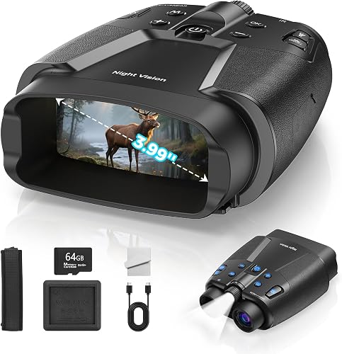 TELUHA Night Vision Goggles, 4K Night Vision Binoculars with 3.99" HD — Design and materials in detail