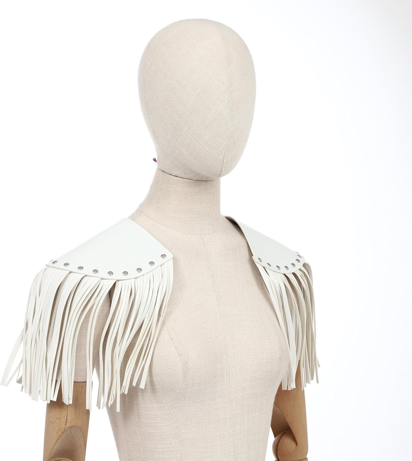 YiZYiF Punk Shoulder Epaulets Faux Leather Tassel Festival Epaulettes Badge Pad for Jacket Blazer Uniform