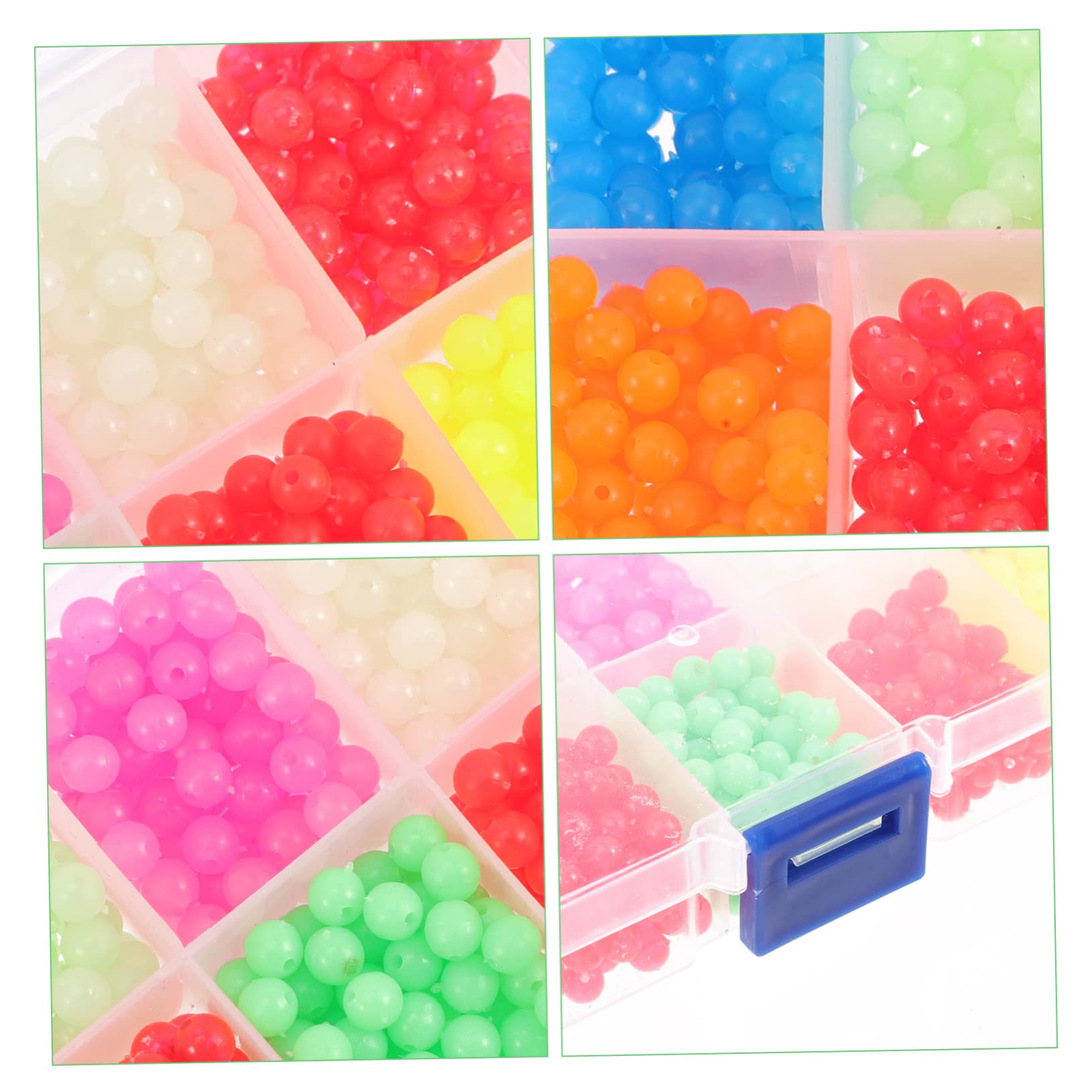 Anneome 1000pcs Luminous Fishing Beads Colorful Round Float Line Beads for Sea Lake River Saltwater Fishing Reusable Lure for Enhanced Experience