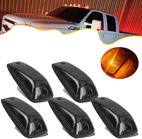 PSEQT 5 luces LED de marcador de techo de cabina compatibles con 1988-2002 CK 1500 2500 3500 5500 6000 6500 7000 7500 12V luces de circulación