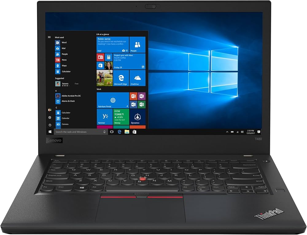 Lenovo Thinkpad Laptop T480 Intel Core i5 7th Generation - 8350u