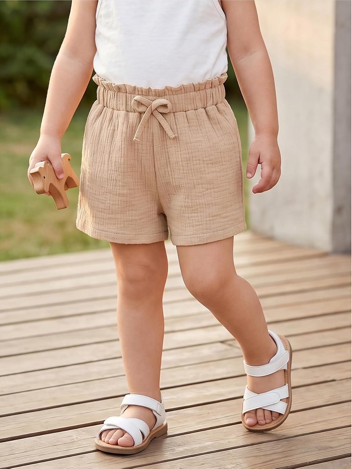 Toddler and Baby Girl Shorts Soft Cotton Casual Summer Clothes Size 6M-3T