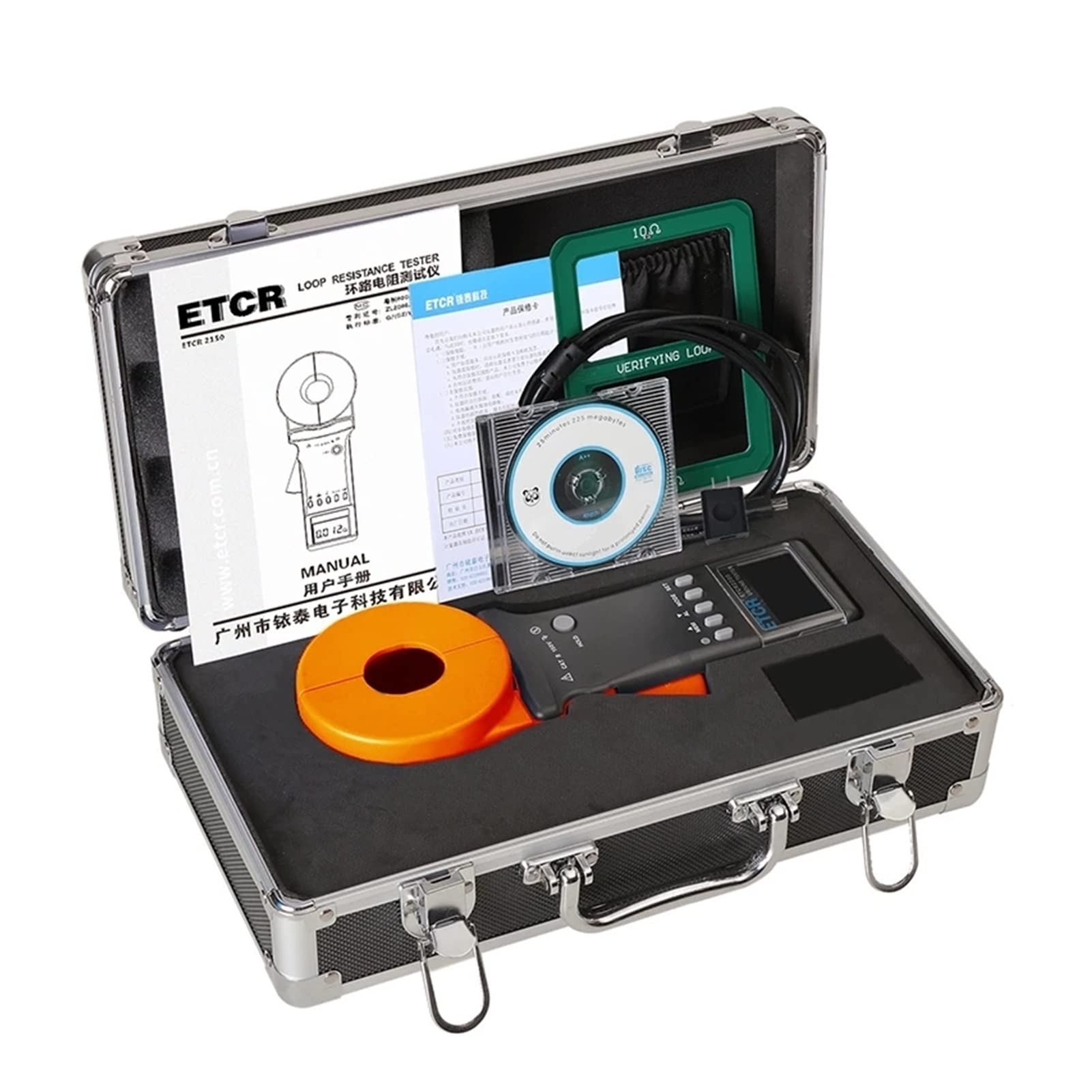 ETCR2150 Analyseur de jauge de testeur de résistance de boucle avec fuite de boucle Résolution de test de test Coungeur numérique 0,001MA 1500OHM