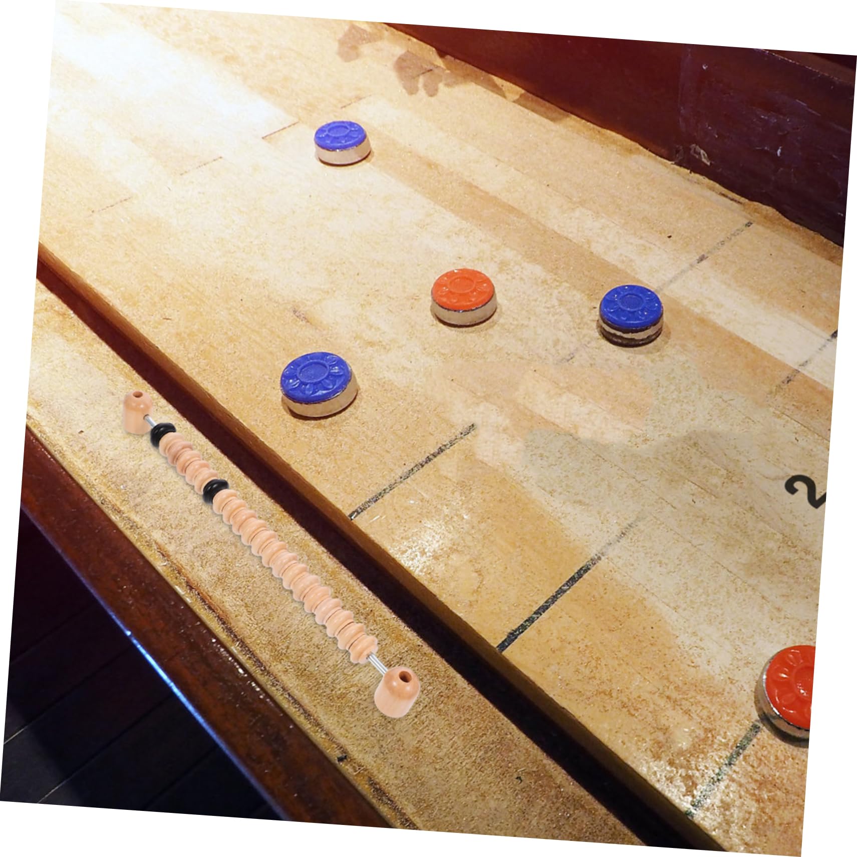 Contapunti in Legno per Shuffleboard da Tavolo, Design Ergonomico e Installazione Semplice, , Accessorio Elegante per Giochi da Tavolo
