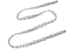 Rhinestone Bridal Belt Sash with Crystals and Pearls