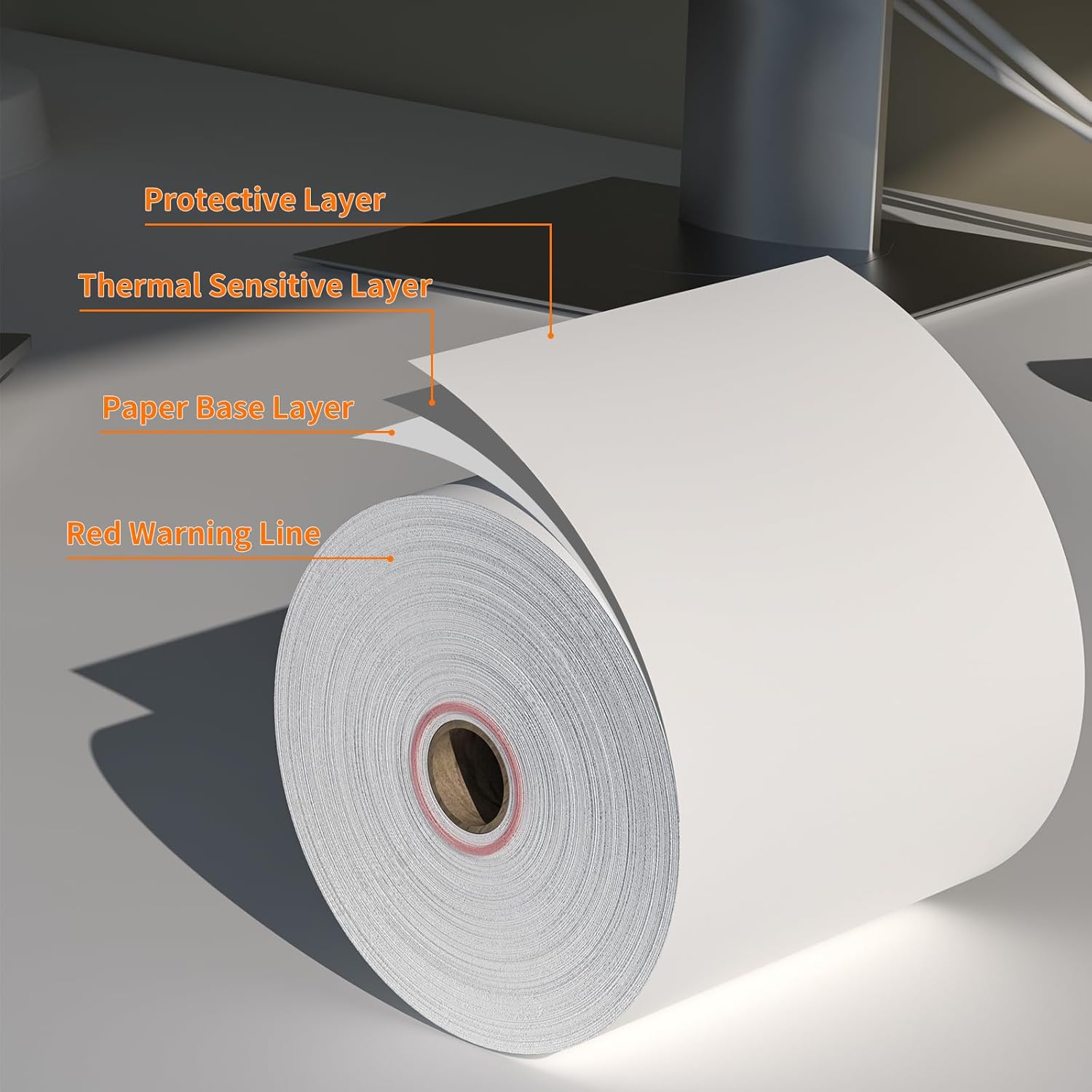 CLASSY Thermal Paper 3 1/8 x 230ft, 10 Rolls Receipt Paper for Cash Registers Printer, ATM Machine,Compatible with Wide Range of POS Systems for Small Business - Image 2