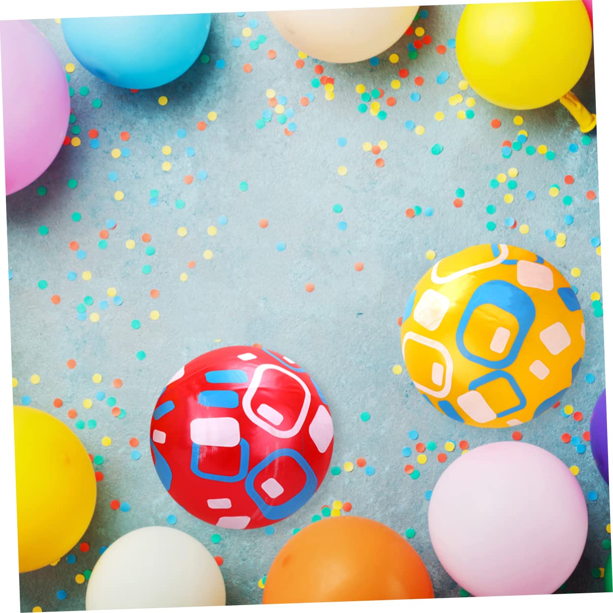 Kisangel 2 Set Palla Gonfiabile Per Pvc Con Design Per Giochi All E Spiaggia Facile Da Conservare Usare Colore Casuale 4 * 2