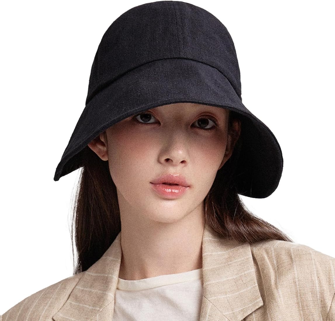 Buy WHITE SANDS MOJA Linen Victorian Bonnet Hat Sun Cap, Foldable