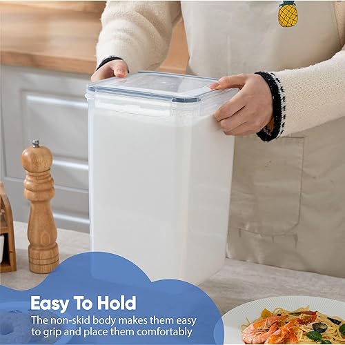 Miniatura 45 de Chef's Path Recipientes herméticos extra grandes de almacenamiento de harina y azúcar con tapas, juego de 2, recipientes de despensa de 6.5L