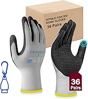 Vista 23 de PROMEDIX P Nitrile Coated Work Gloves,MicroFoam Safety Work Gloves Men,Seamless Knit Nylon&spandex Gloves with Grip