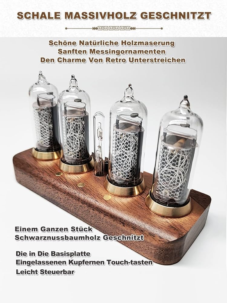 Amazon.co.jp: ヴィンテージニキシー管時計、電子LEDグロー管時計、IN