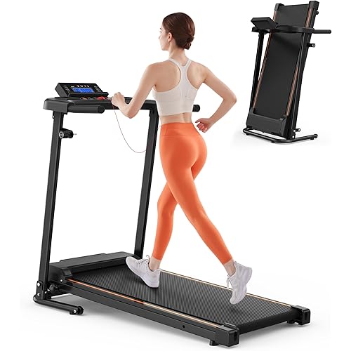 FYC Foldable Treadmills for Home Small, Compact Treadmill with Handles, Mini Treadmill for Small Spaces, 2.5HP & 300 LBS Capacity