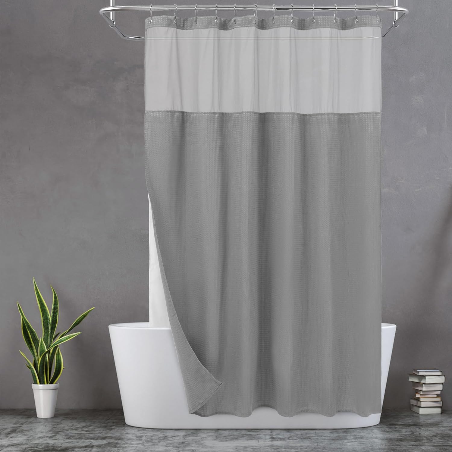N&Y HOME Shower curtain with liner and additional grey replacement liner